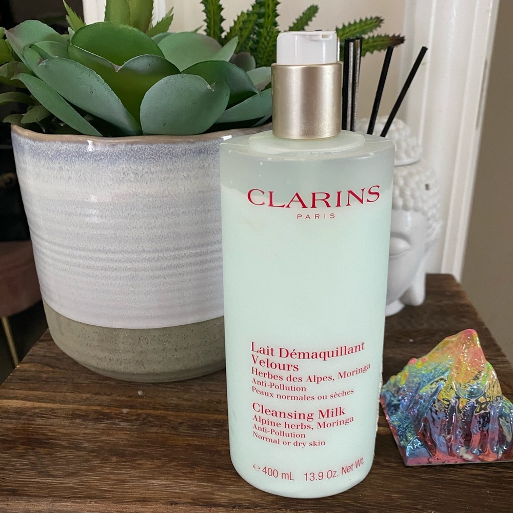 Clarins cleansing milk!